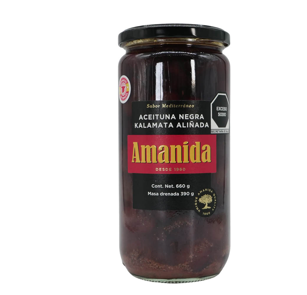 ACEITUNAS NEGRA C/H AMANIDA .660GR