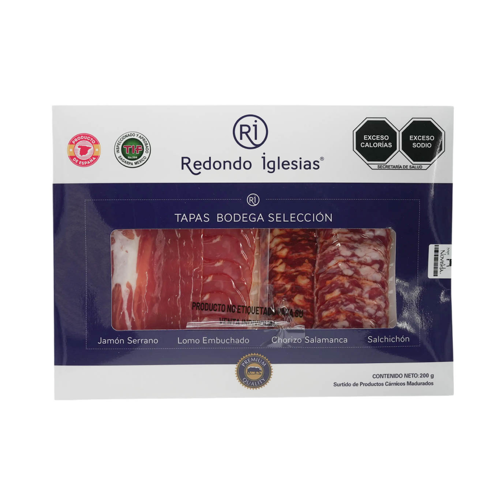 SURTIDO EMBUTIDO NATURAL REDONDO IGLESIAS .200GR