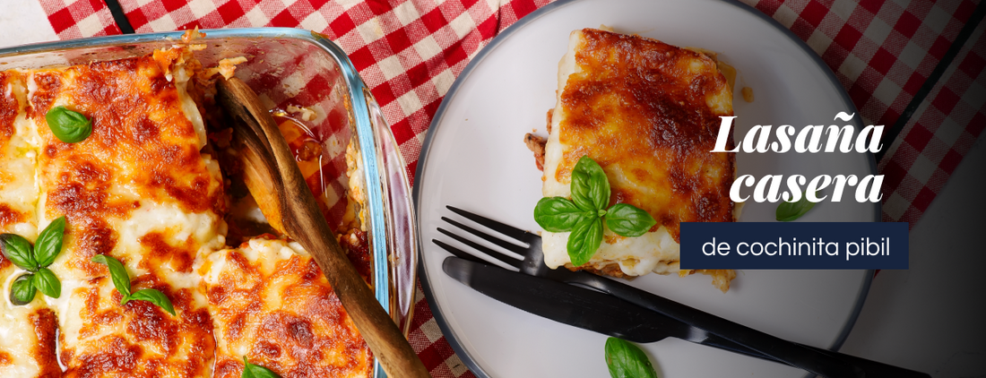 Lasaña casera de cochinita pibil