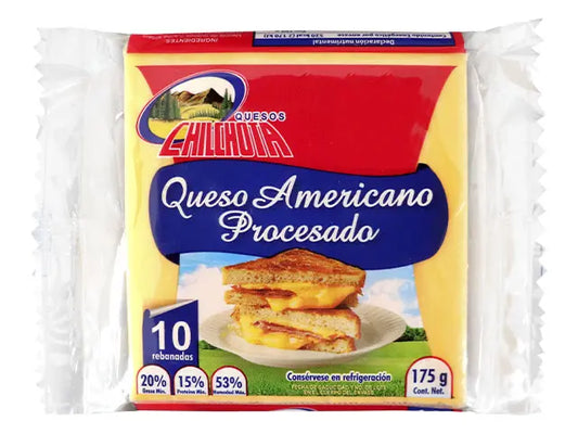 QUESO TIPO AMERICANO REBANADO PQT 10 PZS