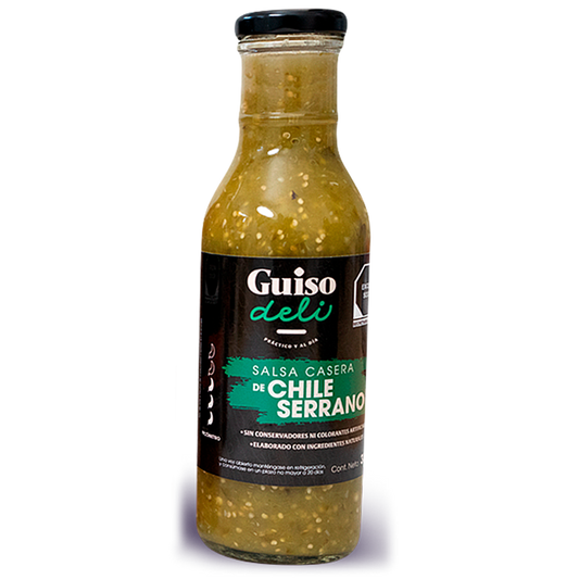 SALSA CASERA DE CHILE SERRANO 370ML
