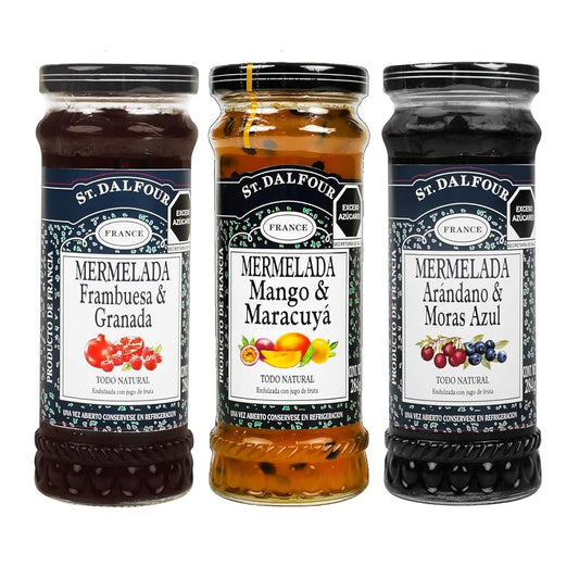 MERMELADA ST DALFOUR 284GRS FRAMBUESA Y GRANADA