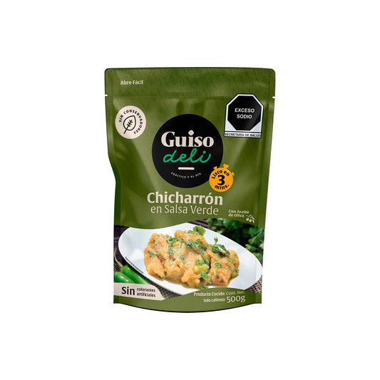 CHICHARRÓN EN SALSA VERDE .500GR