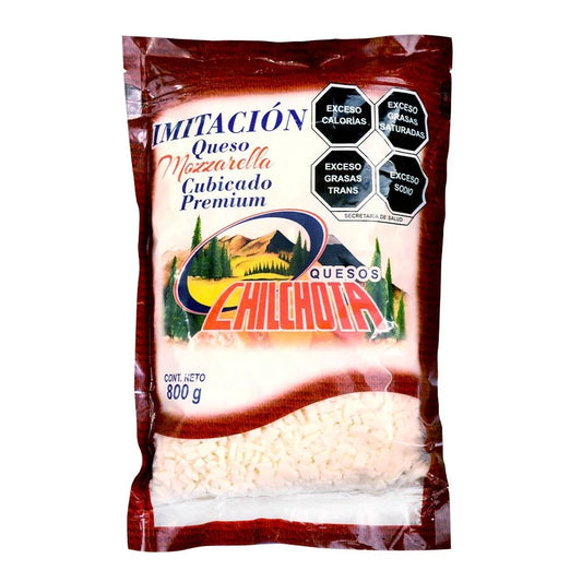 QUESO TIPO MOZZARELLA CUBICADO CHILCHOTA 800GRS