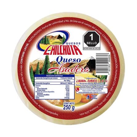 QUESO ASADERO CHILCHOTA .250GRS