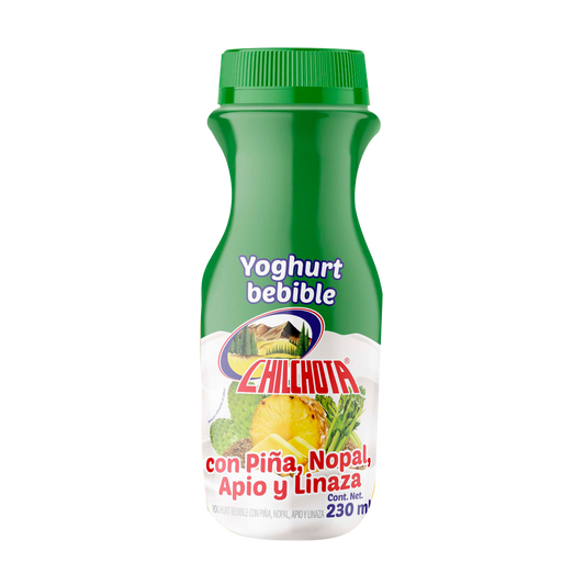 YOGHURT P/BEBER PIÑA NOPAL Y APIO 236 GRS